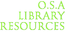 Office of State Archaeology Library Resources